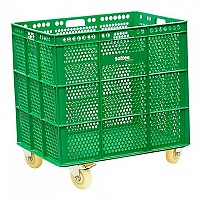[해외]SOFTEE PU Basket With Wheels 3138891224 Green