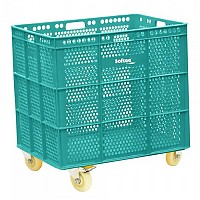 [해외]SOFTEE PU Basket With Wheels 3138891225 Green Sft
