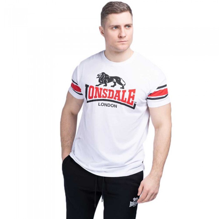 [해외]LONSDALE Hempriggs 반팔 티셔츠 7138896973 White / Black / Red