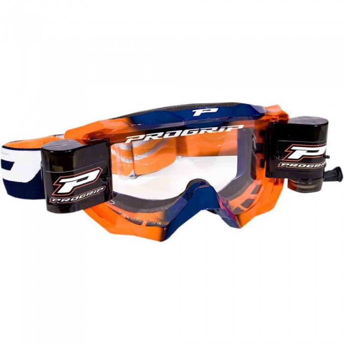 [해외]PROGRIP 3200 Venom 롤오프 시스템이 있는 오프로드 고글 9138829177 Blue / Fluo Orange