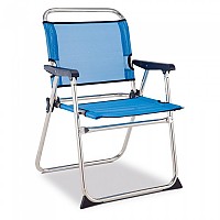 [해외]SOLENNY 고정 접이식 의자 알루미늄 81x54x58 cm 6138814826 Blue