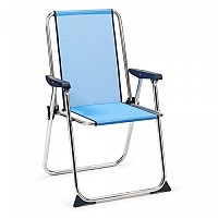 [해외]SOLENNY 고정 접이식 의자 알루미늄 89x55x53 cm 6138814827 Blue