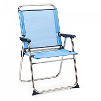 [해외]SOLENNY 고정 접이식 의자 알루미늄 90x58x58 cm 6138814828 Blue