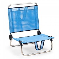 [해외]SOLENNY 낮은 알루미늄 접는 의자 63x54x50 cm 6138814834 Blue