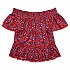 [해외]슈퍼드라이 Vintage Emb Off Shoulder 셔츠 138894294 Paisley Red Aop