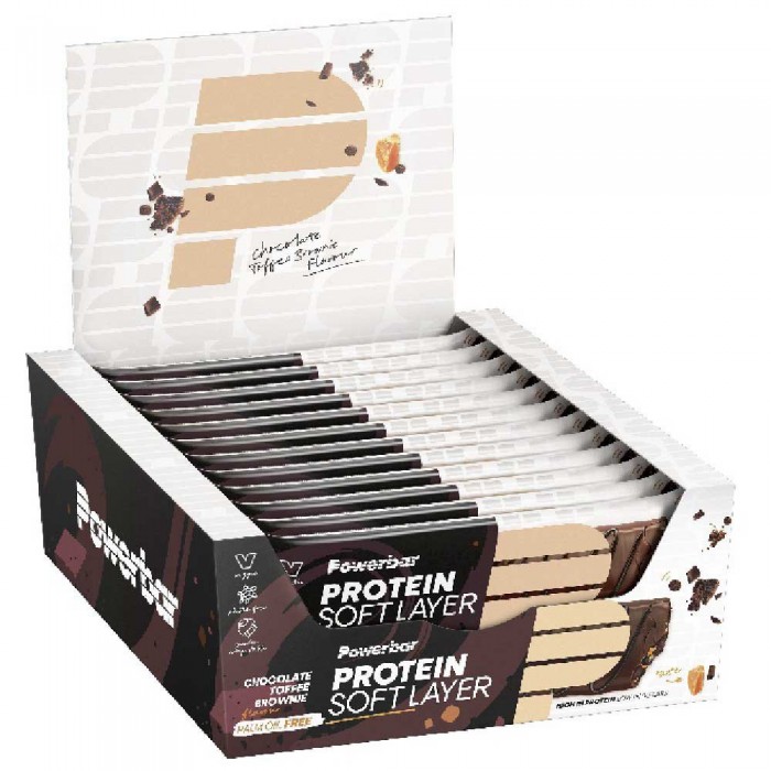 [해외]파워바 단백질 바 상자 Protein Soft 레이어 Chocolate Tofee Brownie 40g 12 단위 4138818172 Brown