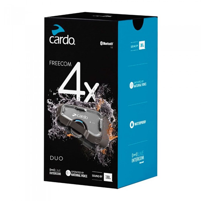 [해외]CARDO Freecom 4X 인터콤 2 단위 9138911939 Black