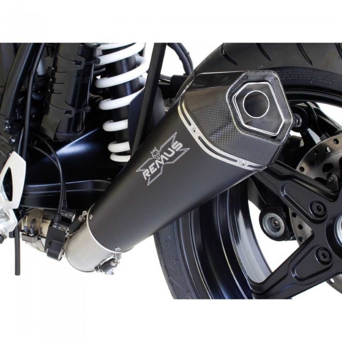 [해외]REMUS Hypercone Stainless Steel R Nine T/Scrambler/Pure/Racer/Urban G/Urban S 1N12 81 kW 16 Euro 4 인증된 슬립온 머플러 9138476625 Black