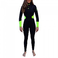 [해외]KYNAY 여성 긴팔 가슴 지퍼 네오프렌 정장 Surf Ultra Stretch 퀵 Dry 5/3 mm 14138871784 Black / Yellow