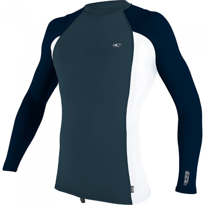 [해외]오닐 웻슈트 Premium 스킨스 Rash Guard 긴팔 티셔츠 14138585049 Cadet Blue / White / Abyss