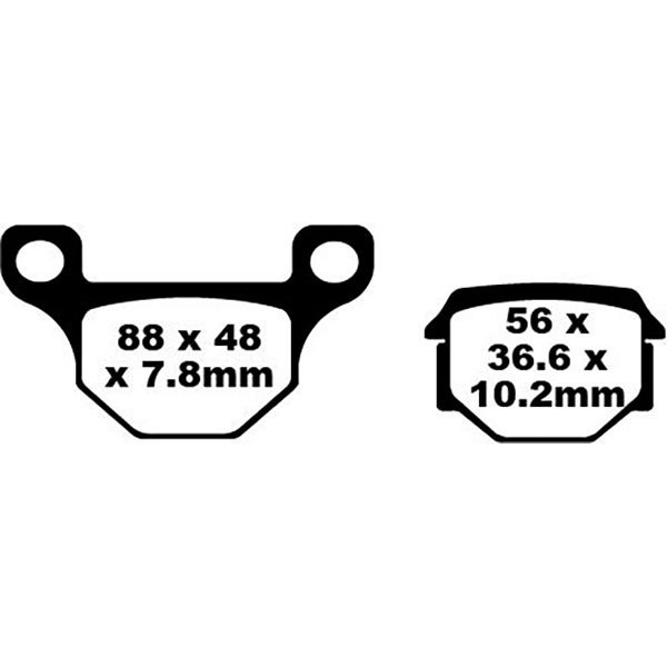 [해외]EBC FA Series Organic FA093 브레이크 패드 9138826898 Black