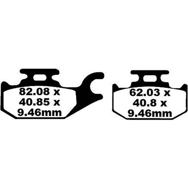 [해외]EBC SFA Series Organic Scooter SFA307 브레이크 패드 9138828036 Black