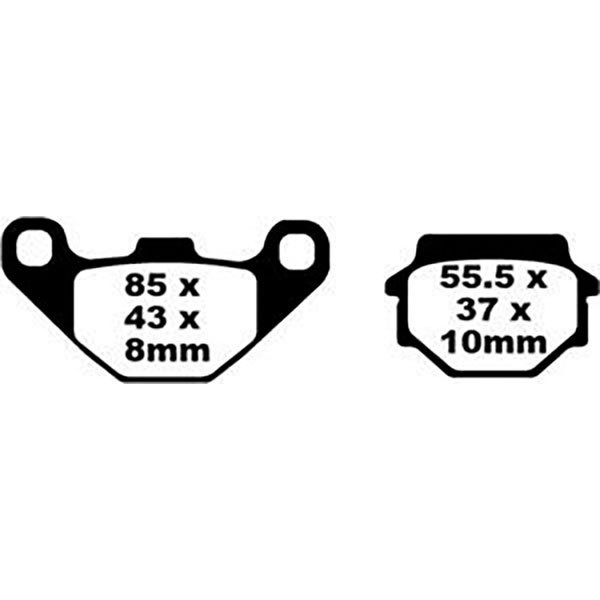 [해외]EBC SFA-HH Series SFA067HH 소결 브레이크 패드 9138828111 Black