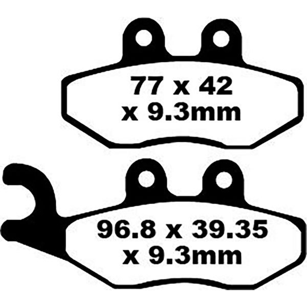 [해외]EBC SFA-HH Series SFA353HH 소결 브레이크 패드 9138828149 Black