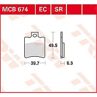 [해외]TRW Allround Organic Standard Aprilia Amico 50 Sport 93 프론트 브레이크 패드 9138857423 Black