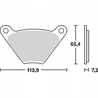 [해외]TRW Allround Organic Standard Harley Davidson Fl 1200 Electra Glide 75 브레이크 패드 9138857466 Black