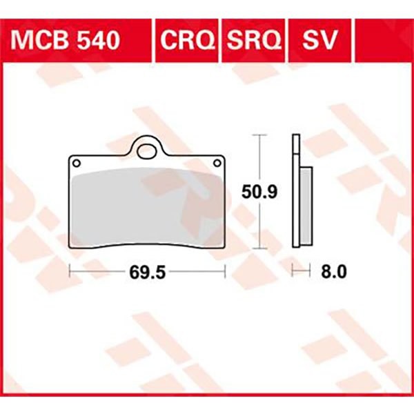 [해외]TRW Carbon Race Aprilia RS 250 96 프론트 브레이크 패드 9138857565 Black