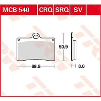 [해외]TRW Carbon Race Aprilia RS 250 96 프론트 브레이크 패드 9138857565 Black