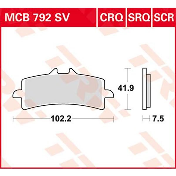 [해외]TRW Carbon Race Longlife Aprilia RSV4 1000 Factory 10 소결 브레이크 패드 9138857567 Black