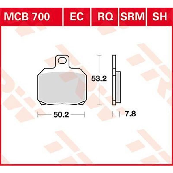 [해외]TRW Ec-Organic CPI GTR 50 03 프론트 브레이크 패드 9138857598 Black