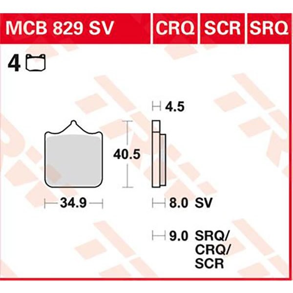 [해외]TRW Hyper-Carbon Racing BMW S 1000 Hp4 Abs 14 프론트 브레이크 패드 9138857628 Black