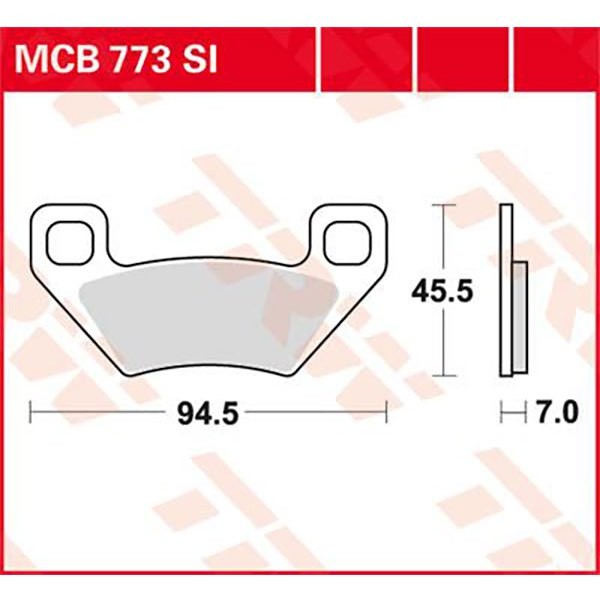 [해외]TRW Offroad Arctic Cat 250 2X4 05 소결 브레이크 패드 9138857660 Black