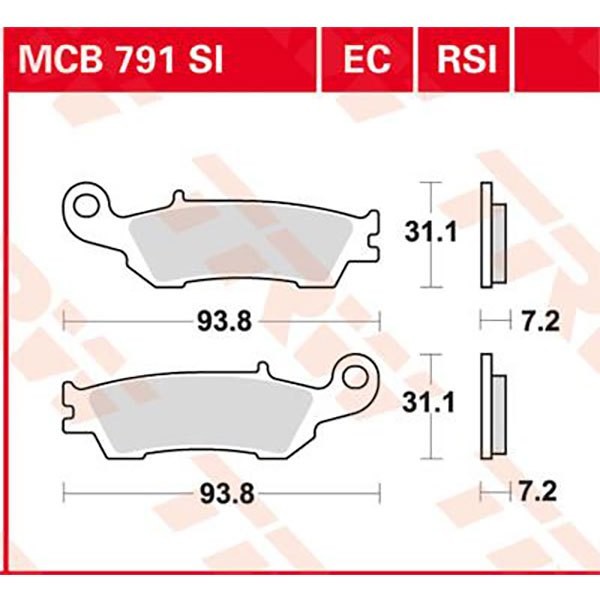 [해외]TRW 퍼포먼스 Offroad Yamaha WR 250 F 21 소결 브레이크 패드 9138857753 Black