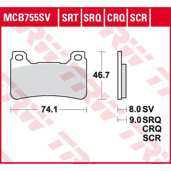 [해외]TRW 소결 브레이크 패드 로드/Track Honda CB 1000 R 13 9138857828 Black