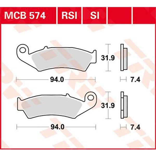 [해외]TRW Sinter Honda ATC 350 X 86 소결 브레이크 패드 9138857873 Black