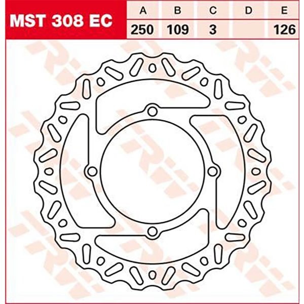 [해외]TRW Ec-Cross-Design Wave Kawasaki KLX 450 R 10 프론트 브레이크 디스크 9138875290