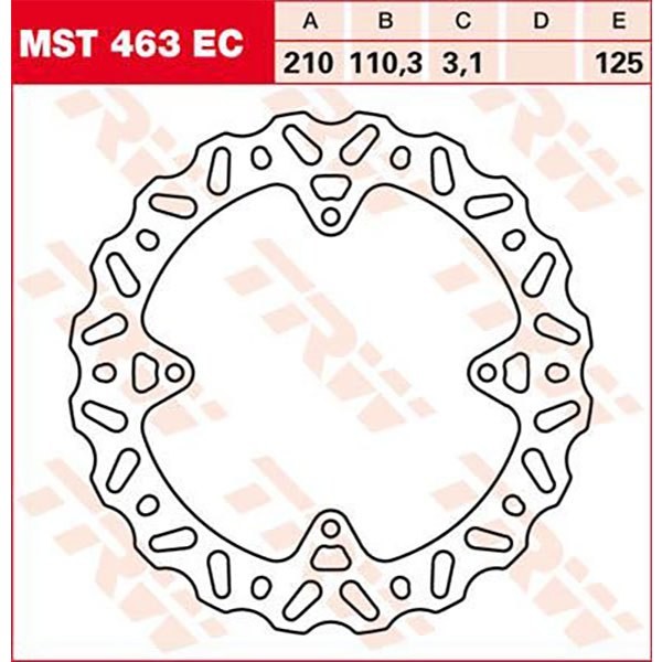 [해외]TRW Ec-Cross-Design Wave KTM Freeride 250 R 17 브레이크 디스크 9138875294