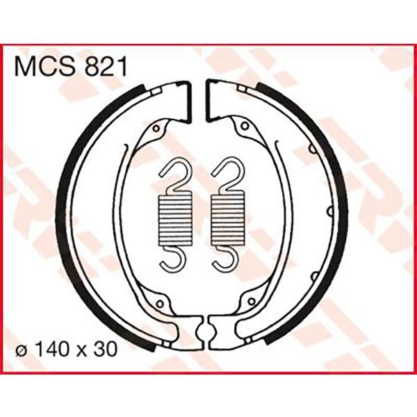 [해외]TRW Honda GB 500 Clubman 89 리어 브레이크 슈 9138875471 Black