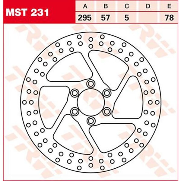 [해외]TRW 라운드 Suzuki VS 1400 GLF Intruder 88 프론트 브레이크 디스크 9138875845 Silver