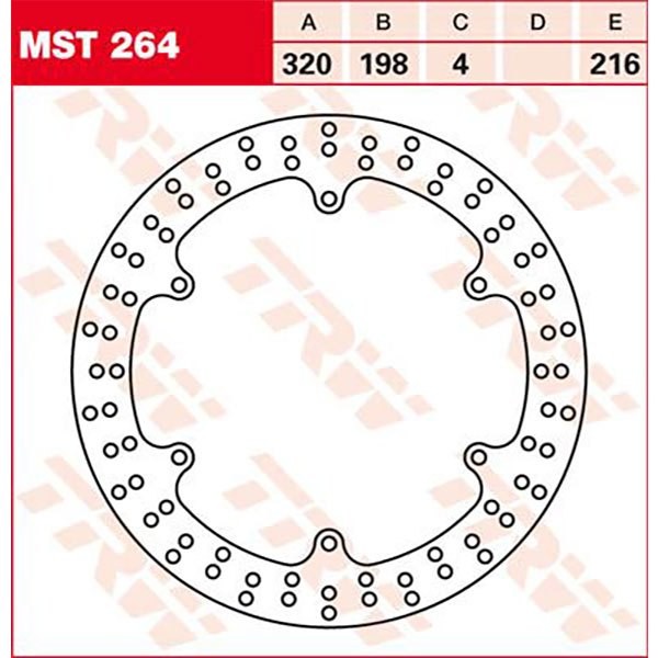 [해외]TRW 라운드 Yamaha XJ 900 S Diversion 99 프론트 브레이크 디스크 9138875854 Silver