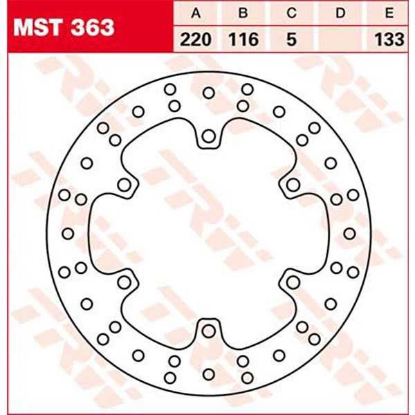 [해외]TRW 라운드 Yamaha YZF-R1 1000 02 리어 브레이크 디스크 9138875861 Silver