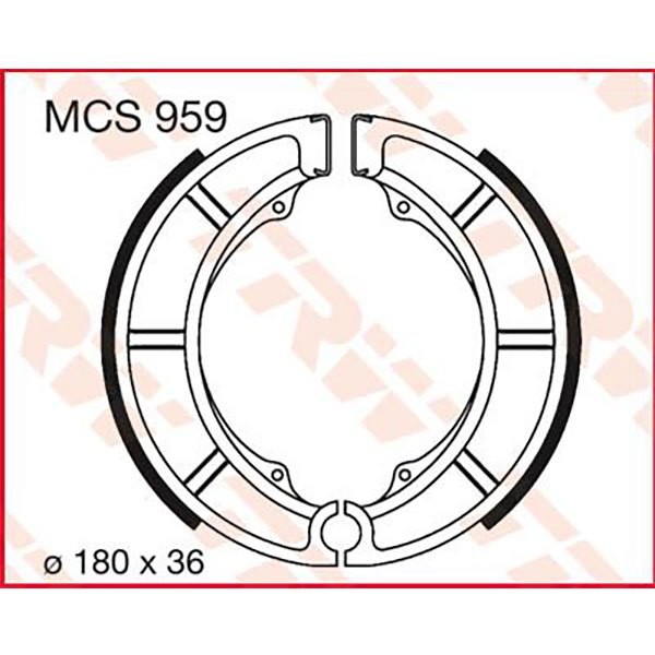 [해외]TRW Sachs Roadster 800 03 리어 브레이크 슈 9138875862 Black