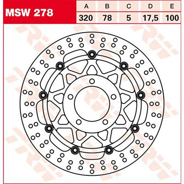 [해외]TRW Triumph Speed Triple 1050 05 프론트 브레이크 디스크 9138875980