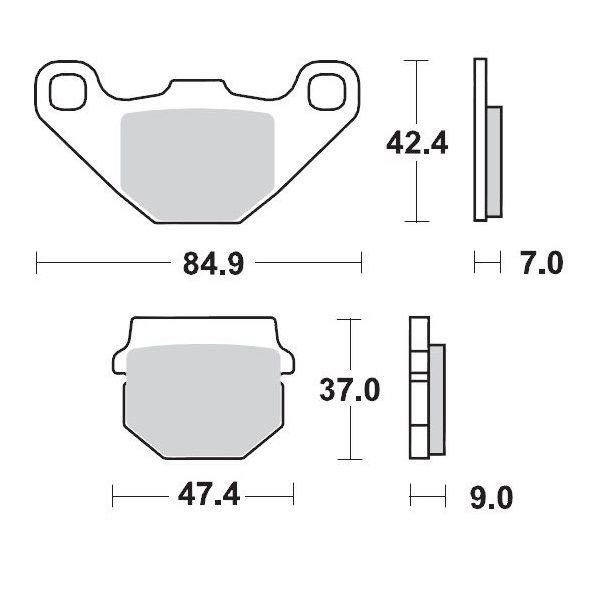 [해외]MOTO-MASTER Adly 090111 소결 브레이크 패드 9138887134