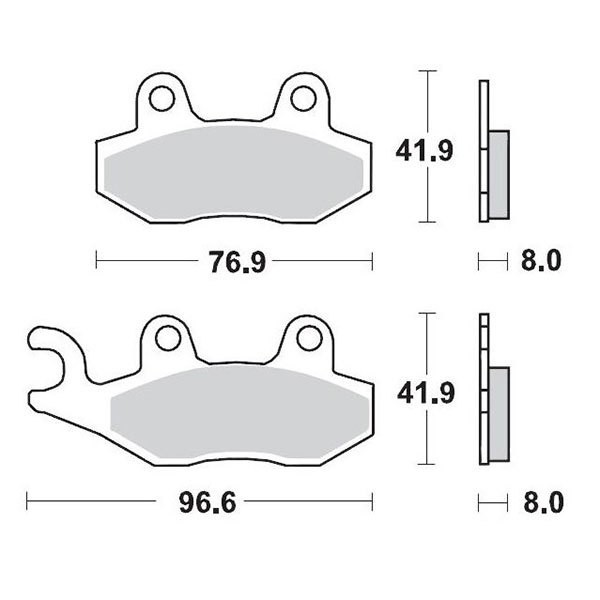 [해외]MOTO-MASTER Cagiva 402904 브레이크 패드 9138887259