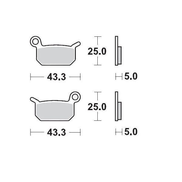 [해외]MOTO-MASTER Cobra Moto/GasGas/Husqvarna/KTM 094711 소결 브레이크 패드 9138887277