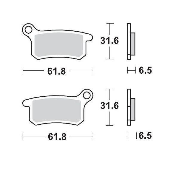 [해외]MOTO-MASTER GasGas/Husqvarna/KTM 094611 소결 브레이크 패드 9138887573