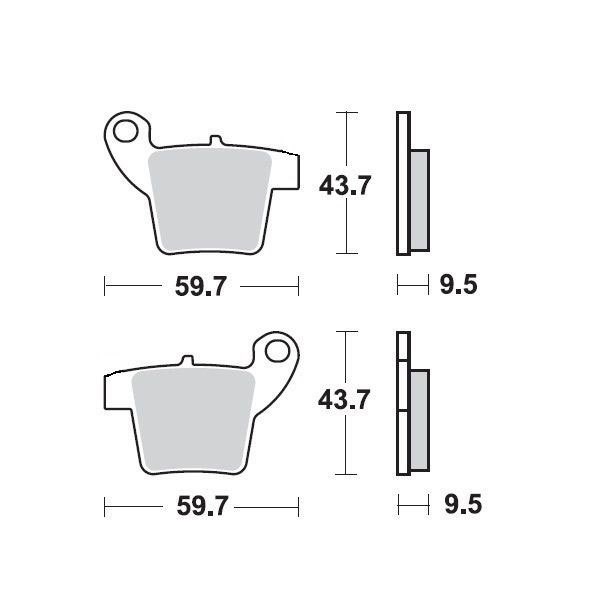 [해외]MOTO-MASTER GasGas/Husqvarna/KTM 099022 소결 브레이크 패드 9138887576