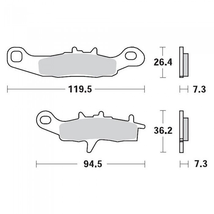 [해외]MOTO-MASTER Husqvarna/Kawasaki/Suzuki 093911 소결 브레이크 패드 9138887706