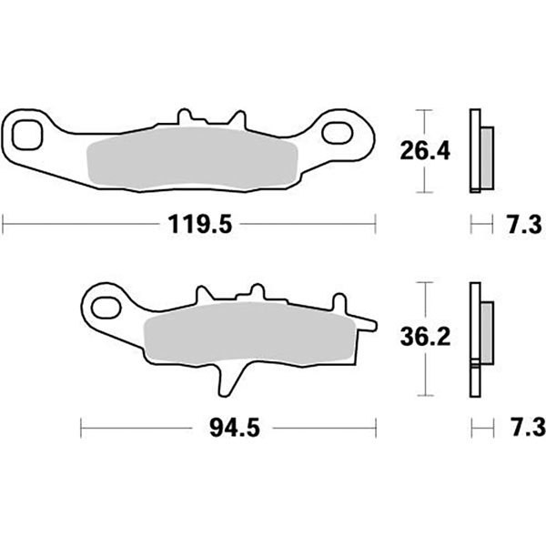 [해외]MOTO-MASTER Husqvarna/Kawasaki/Suzuki 093921 소결 브레이크 패드 9138887708