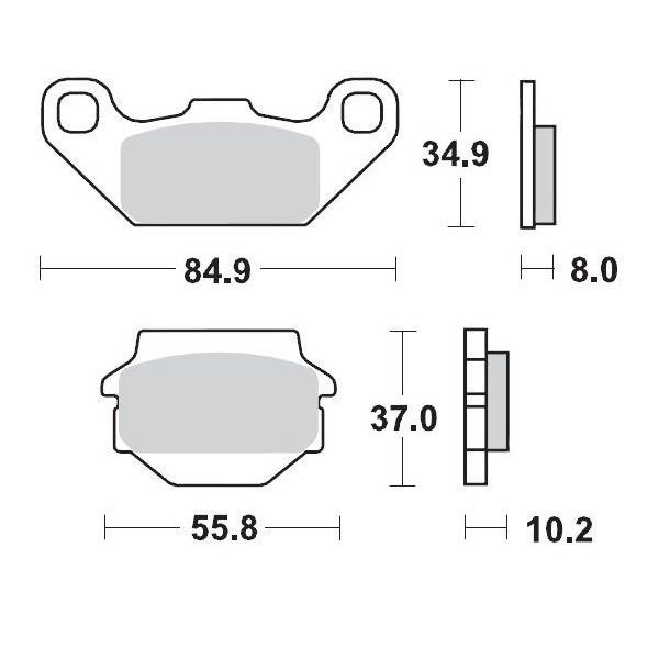 [해외]MOTO-MASTER Kawasaki/Suzuki 091311 소결 브레이크 패드 9138887726