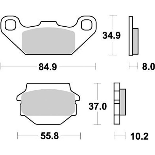 [해외]MOTO-MASTER Kawasaki/Suzuki 091321 소결 브레이크 패드 9138887727