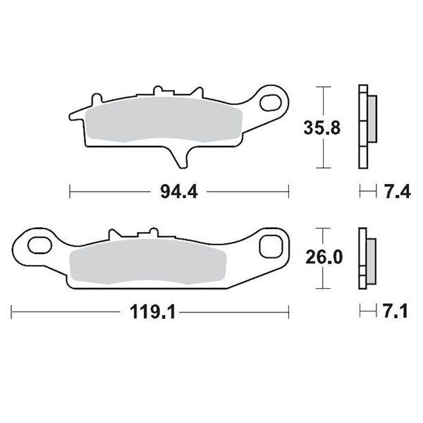 [해외]MOTO-MASTER Kawasaki/Suzuki 095311 소결 브레이크 패드 9138887731