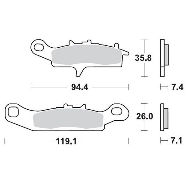 [해외]MOTO-MASTER Kawasaki/Suzuki 095411 소결 브레이크 패드 9138887732