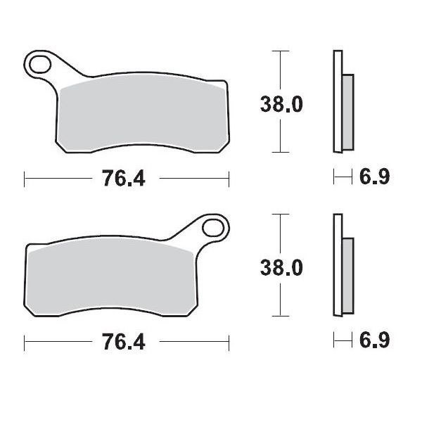 [해외]MOTO-MASTER KTM 096511 소결 브레이크 패드 9138887755