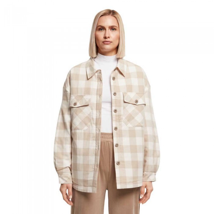 [해외]URBAN CLASSICS Flanell Over 긴팔 셔츠 138933168 White Sand / Light Taupe